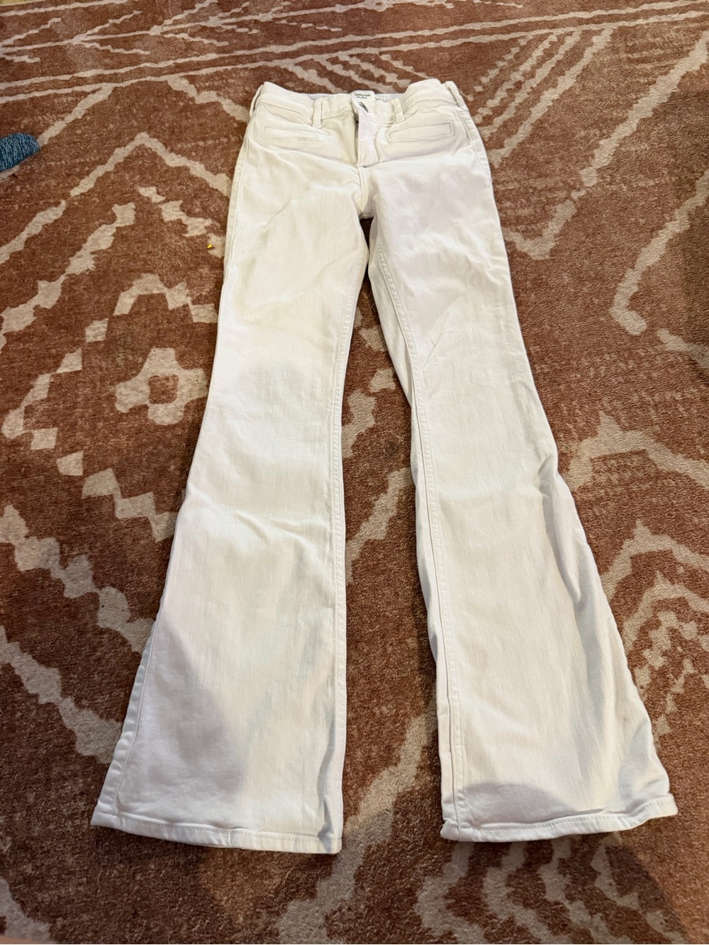abercrombie kids White Flared Jeans